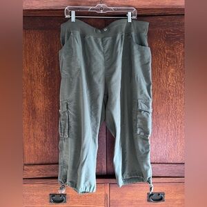 Womens Olive Cargo Pants